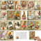 Nuanchu 80 Stück Vintage-Osterkarten, Großpackung, Retro-Osterpostkarten, 10,2 x 15,2 cm, Hasen-Grußkarten, Ostereierkarten, sortiert, blanko, für Schule, Büro, Zuhause, Geschäft, Ostergeschenk,