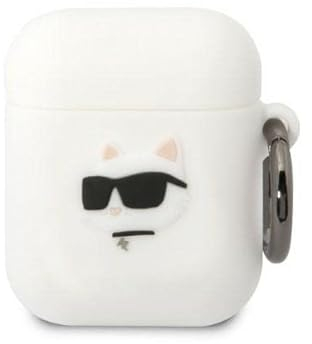 Karl Lagerfeld Silicone NFT Choupette Head 3D hülle AirPods 1/2 gen, weiß