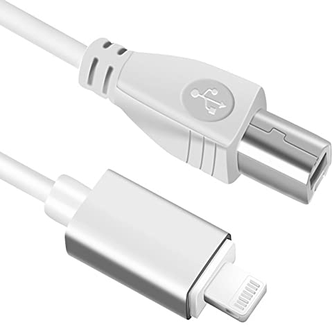 SZBJSMF Cable Midi USB B, Cable OTG 1M/3.2Ft compatible con IOS/Iphone para Piano, Controlador Midi,Teclado Midi, Grabación Interfaz de Audio