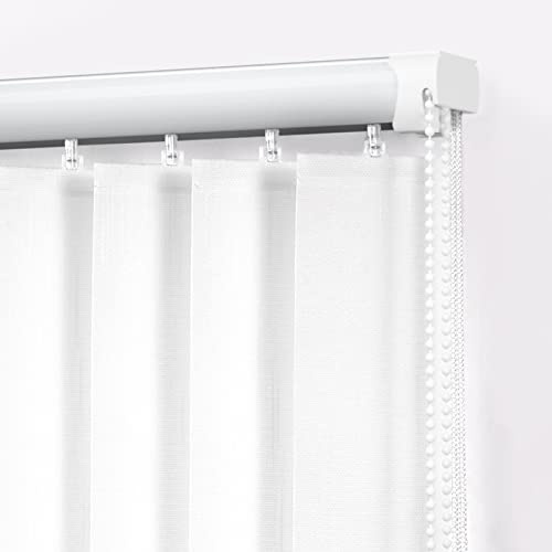 Lamellenvorhang Vertikaljalousie,Verdunkelungslamellen nach Maß,Komplettset Vertikaljalousie,lichtdurchlässig und verdunkelnd Wandmontage Sichtschutz,für Zuhause Büro (W130xH180cm(51x71in))
