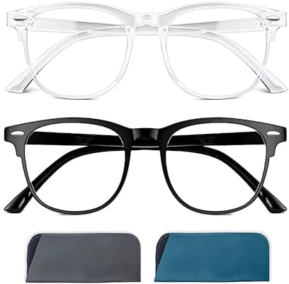 Solmoon Blaulichtfilter Brille Herren Satz 2 | Blaulichtfilter Brille Damen | Blue Light Glasses | Blaulicht Brille | Blaufilter Brille Herren | Blaufilter Brille Damen | Brille Mit Blaulichtfilter
