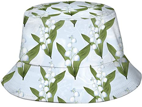 Unisex-Eimerhüte mit Lilien des Tals, verstaubare Fischerhüte, Outdoor, Sommer, Reisen, Wandern, Strand, Kappen für Männer und Frauen