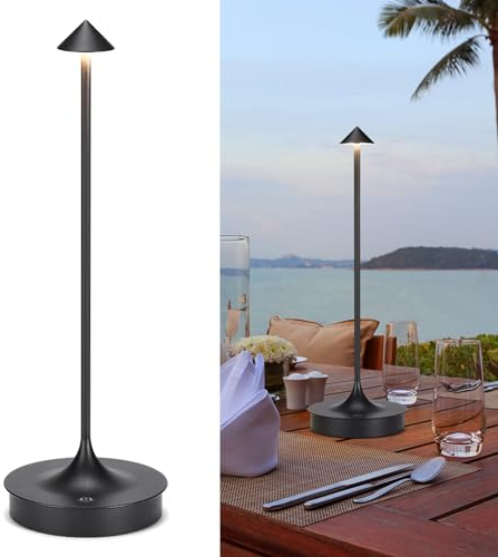 CASSTIA Tischlampe Kabellos,led dimmbar Akku weiß Tischleuchte IP54,Vintage Kleine Kabellose Tischlampen,Usb Aufladbar,FüR Schlafzimmer,Bar,Wohnzimmer,Esstisch,Hotel Camping,nachttischlampe ohne kabel