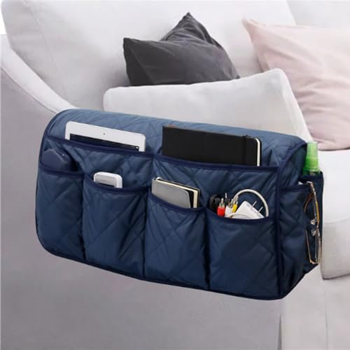 DZOZO Sofa Armrest Organizer Arm Rest Organiser Hanging Sofa Caddy Storage Bag TV Remote Control Holder Chair Tidy Couch Arm Rest Storage Bag Couch Caddy Organiser