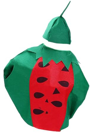 Amagogo Erwachsene Obst Kostüm Outfit mit Kopfbedeckung für Männer Frauen Lustige Dress Up Essen Cosplay Kostüme Requisiten für Motto-Party Festival, Wassermelone