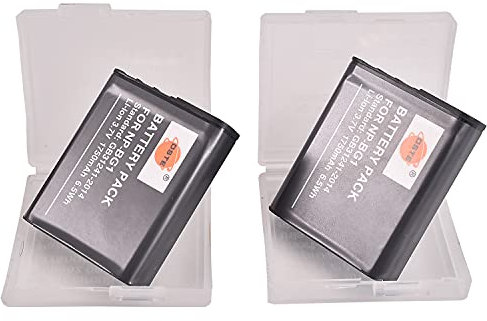 DSTE NP-BG1 Lot de 2 batteries de rechange compatibles avec appareil photo Sony NP-FG1 DSC-H3 DSC-H7 DSC-H9 DSC-H10 DSC-H20 DSC-H50 DSC-H55 DSC-H70 DSC-H90 DSC-HX20V DSC-HX30V