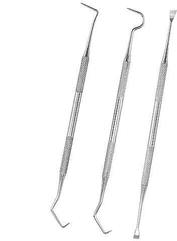LHQYKHOZ 1 Piece Dental Cleaning Kit, Stainless Steel Double-headed Tartar Remover, Calculus Removal Cleaner.