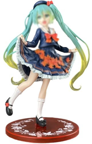 LKNBIF Miku Action Figures, Action Figure, Cake Figures, Miku Figure Decoration Collectibles Ornament,Character Standing Statue Model PVC Toys for Kids Adults Anime Fans 19CM