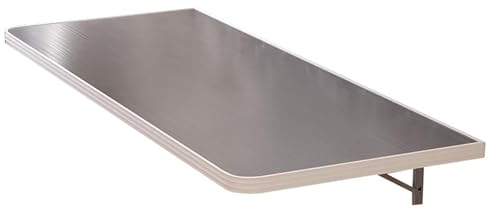 An der Wand montierter Klappschreibtisch, schwebender Wäscheklapptisch, montierter Klapptisch, mit schmalem, langem Wandtisch mit Stahlhalterung, platzsparend, stabile, robuste Konstruktion.