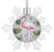 Weihnachtsbaumschmuck, weißer Flamingo, bedruckt, Schneeflocken-Ornamente, hängende Weihnachtsbaumschmuck