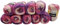 500g Strickwolle Ilkadim Export Jeans Crazy mehrfarbig mit 55% Baumwolle, 10 x 50 Gramm Baumwoll-Strickgarn mit Farbverlauf (lila beere cremeweiss 8206)