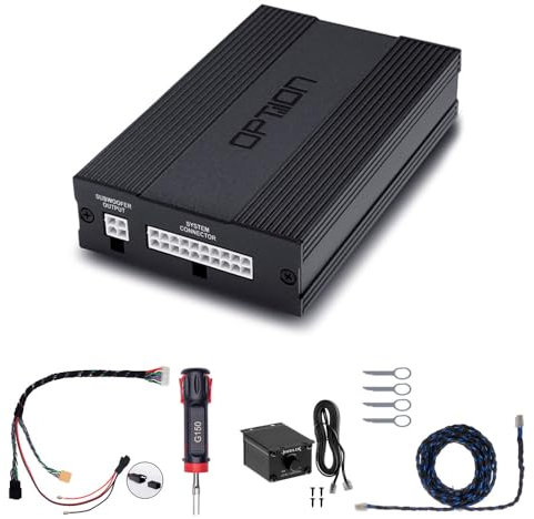 OPTION DSP-6 kompatibel mit VW Polo VI (Typ AW, mit Standard-Soundsystem ab Werk) - 6-Kanal DSP-Verstärker Plug & Play Soundupgrade inkl. Kabelsatz