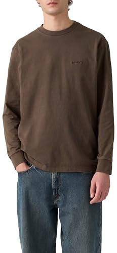 Levi's Men's LS Authentic Tee T-Shirt, Garment Dye Bracken, S