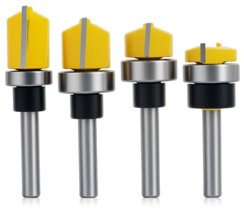 Juego de 4 brocas para router, carburo, router, desgaste, bisagras, para madera