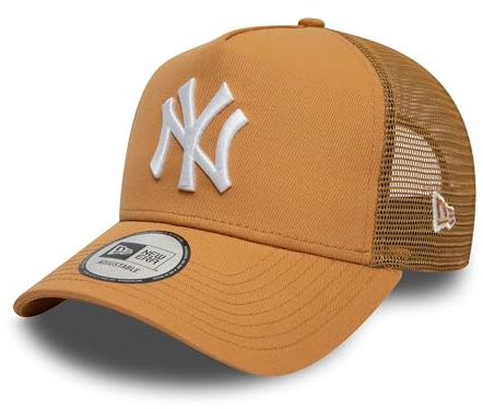 New Era New York Yankees Truckercap A-Frame verstellbar NY Logo Mesh Kappe MLB Fan Accessoire beige - One-Size