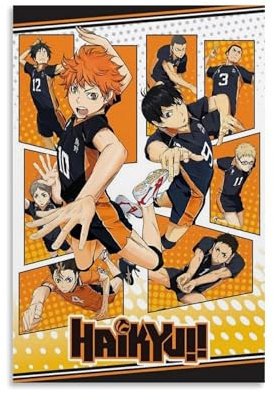 HUEAEHAHE Haikyuu (6) Poster, Raumdekoration, Leinwandposter, ästhetisches Poster, Wandkunst, Dekor-Poster, 30 x 45 cm, ungerahmt, 6 Stück