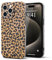 Teageo for Amber Leopard Print Case for iPhone 15 Pro, Slim Fashion Shockproof Protective Cover with Camera Protection Stylish Girls Women Case for iPhone 15 Pro, Classic Leopard Print