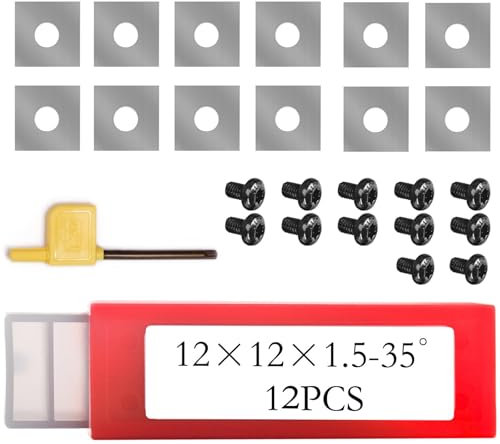 Broca de fresado de corte al ras con vástago de 12 mm, plantilla de patrón de cojinete superior, broca de fresado de 19 mm de diámetro, fresa de madera, insertos de carburo de 12 mm(Matching Blade12PC