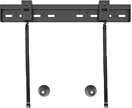 TV-Ständer, Wandmontage, Flacher, an der Wand befestigter TV-Ständer mit Anti-Fall-Ecken und Doppelhaken für die meisten 26-80-Zoll-Flachbildfernseher, TV-Halterung (Größe: Groß) (L)