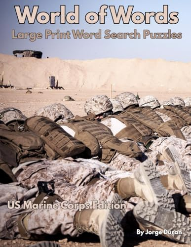 World of Words: Large Print Word Search Puzzles - US Marine Corps