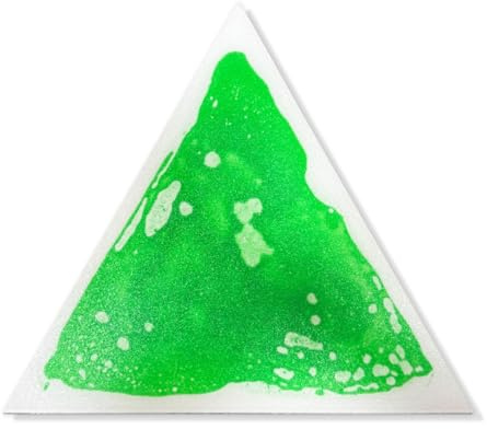 Dreieckige PVC-Flüssig-Spielmatte - Sensorische Bodenfliesen für Krabbelbabys, Taktile & Motorische Entwicklung(Single Green,15 * 13 * 0.24in)