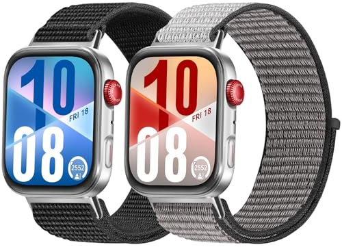 XANS Nylon Armband Kompatibel mit Huawei Watch Fit 3/4/4 Pro Herren Damen, Sport Loop Ersatzband für Huawei Watch Fit 4/4 Pro/3 Uhrenarmband