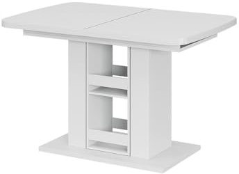 Vicco Esstisch Fenaro, Weiß, 120 x 80 cm, ausziehbar mit Synchronauszug für Variable Tischlänge