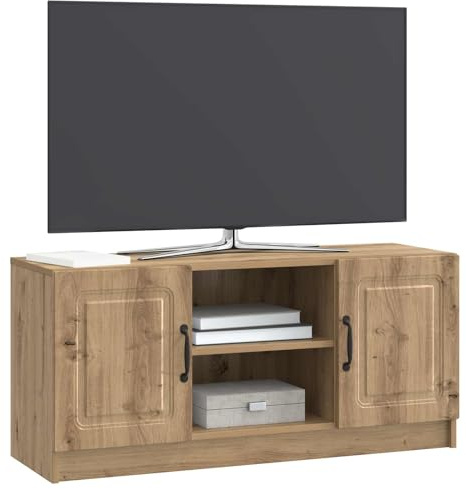vidaXL TV-Schränk Artisan-Eiche 102 x 34,5 x 47 cm Holzwerkstoff, Moderner Wohnzimmerschrank, rechteckig, viel Stauraum, schickes Medienelement, Holzständer für drinnen