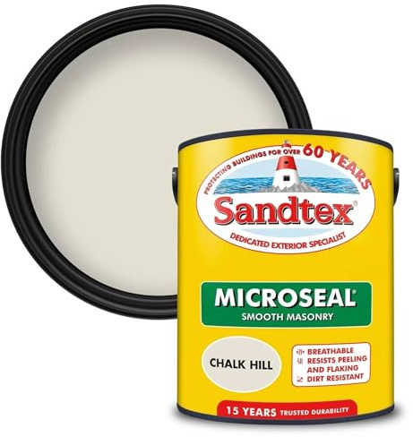 Sandtex Smooth Masonry Paint Chalk Hill 2.5L Exterior Microseal
