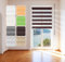 Doppelrollo Braun 100x150cm, Duo-Rollo Klemm-Fix mit Klemmträger, Fenster-Rollo/Seitenzug-Rollo ohne Bohren, lichtdurchlässig und verdunkelnd