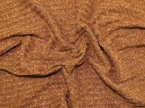 Minerva Crafts Melange-Rippen-Jersey-Strickstoff, senffarben, Meterware