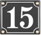 Sosenco Hausnummerschild Hausnummer - 12x14 cm - Keramik Emaille - Wetterfest - Personalisiert - Emailschild (Anthrazit)