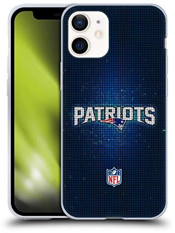 Head Case Designs Licenciado Oficialmente NFL LED Obra de Arte de New England Patriots Caso Funda de Gel Suave Compatible con Apple iPhone 12 Mini