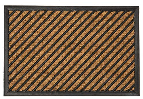 Nicola Spring Heavy Duty Door Mats 60 x 40cm Non Slip Indoor Outdoor Doormats Durable with PVC Backing Dirt Trapper for Home Porch Hallway