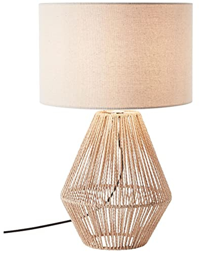 Brilliant Lampe, Laraine Tischleuchte natur/beige, 1x A60, E27, 42W, Mit Schnurzwischenschalter