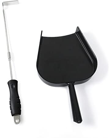 Ash Tool and Ash Pan fit Big Size Green Egg,Stainless Steel Grill Cleaning Tools Set for Big Green Color Egg Primo and Other Charcoal Kamado Stove
