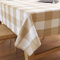 Encasa XO Nappe Carrée en Coton | (140x140 cm) | Chèques Beige Buffalo | Nappe Décorative