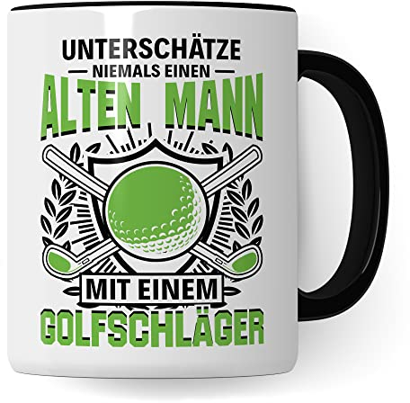 Golf Tasse, Golfer Opa Geschenk lustig, Rentner Geschenkidee, Tasse mit Golf Spruch lustig, Kaffeetasse Humor Witz Geschenk für Golfer, Kaffeebecher für Männer