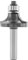 ENT 14293 Fraise à arrondir Carbure, Queue (S) 8 mm, Diamètre (D) 20,7 mm, NL 14 mm, R 9 mm, SL 32 mm, avec roulement