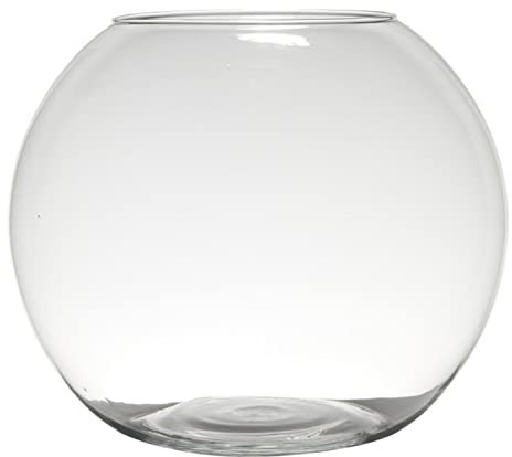 INNA-Glas Kerzen Kugelvase TOBI Earth aus Glas, klar, 28cm, Ø34cm - Kerzenglas