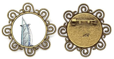burj al-arabische luxus hotel dubai blume brosche nadeln schmuck für mädchen, M