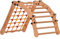 Rinagym indoor Klettergerüst – Indoor Leiter mit Kletternetz - Zusammenklappbarer Holzrahmen für Kinder, fördert das Gleichgewicht - Farbe & Lack auf Wasserbasis - Sicherheitsschloss - 50 kg Tragkraft