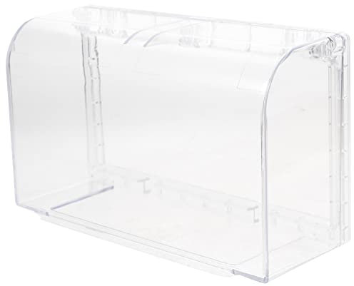 Alipis Outdoor Receptacle Protector Outlet Cover Box, Self-Adhesive 86Type Protective Case Thickened Clear Protector Wall Plastic Panel Box for Double-Position (Transparent)