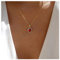 Inilbran Boho Rubin Kristall Choker Halskette Vintage Rot Kristall Anhänger Halskette Rot Edelstein Halskette Choker Gold Rubin Halskette Kettenschmuck Für Frauen Und Mädchen