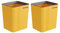 BOKIOESDE 2 pièces Bureau hôtel Poubelle Salon Chambre Corbeille à Papier Forme carrée Poubelle Grande capacité, Jaune L