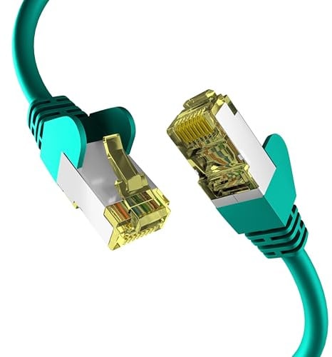 EFB-Elektronik - CAT. 6a Netzwerkkabel bis zu 10 Gbit - 3m LAN Kabel Ethernet Kabel Patchkabel mit Klinken-/Knickschutz - RJ45 Anschluss, S/FTP PIMF Schirmung - Grün