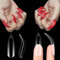 NOVO OVO Lot de 120 faux ongles incurvés en gel transparent - Couverture complète pour faire presser les ongles 3D en forme de griffe d'aigle - Épais - Extra Hawk - Courbe profonde - Amande - Faux