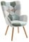 MEUBLE COSY Sessel Relaxsessel Lehnstühle Polstersessel Einzelsofa mit Holzbein Ohrensessel für Wohnzimmer Schlafzimmer Büro Vanity, Patchwork