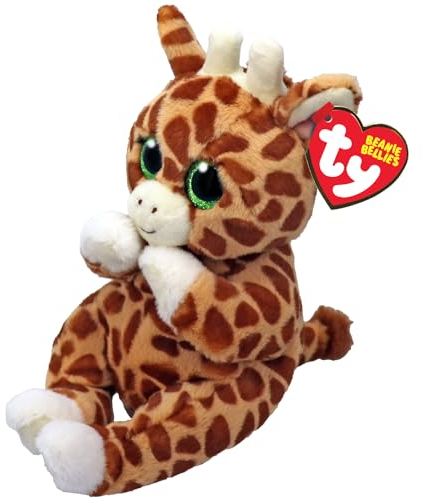 TY Tippi Giraffe Beanie Bellies Regular - Squishy Beanie Baby Soft Plush Toys - Collectible Cuddly Stuffed Teddy