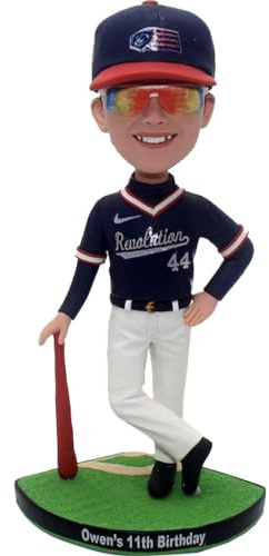 Custom Bobblehead Baseball Player Batter, Professioneller Schlager einen Home Run Custom Wackelkopf, Sport Custom Wackelkopf, Geburtstagsgeschenk (2)